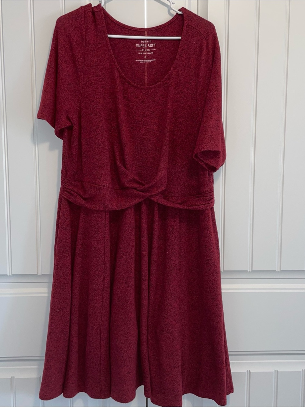 torrid Wine Twist-Front Midi Dress